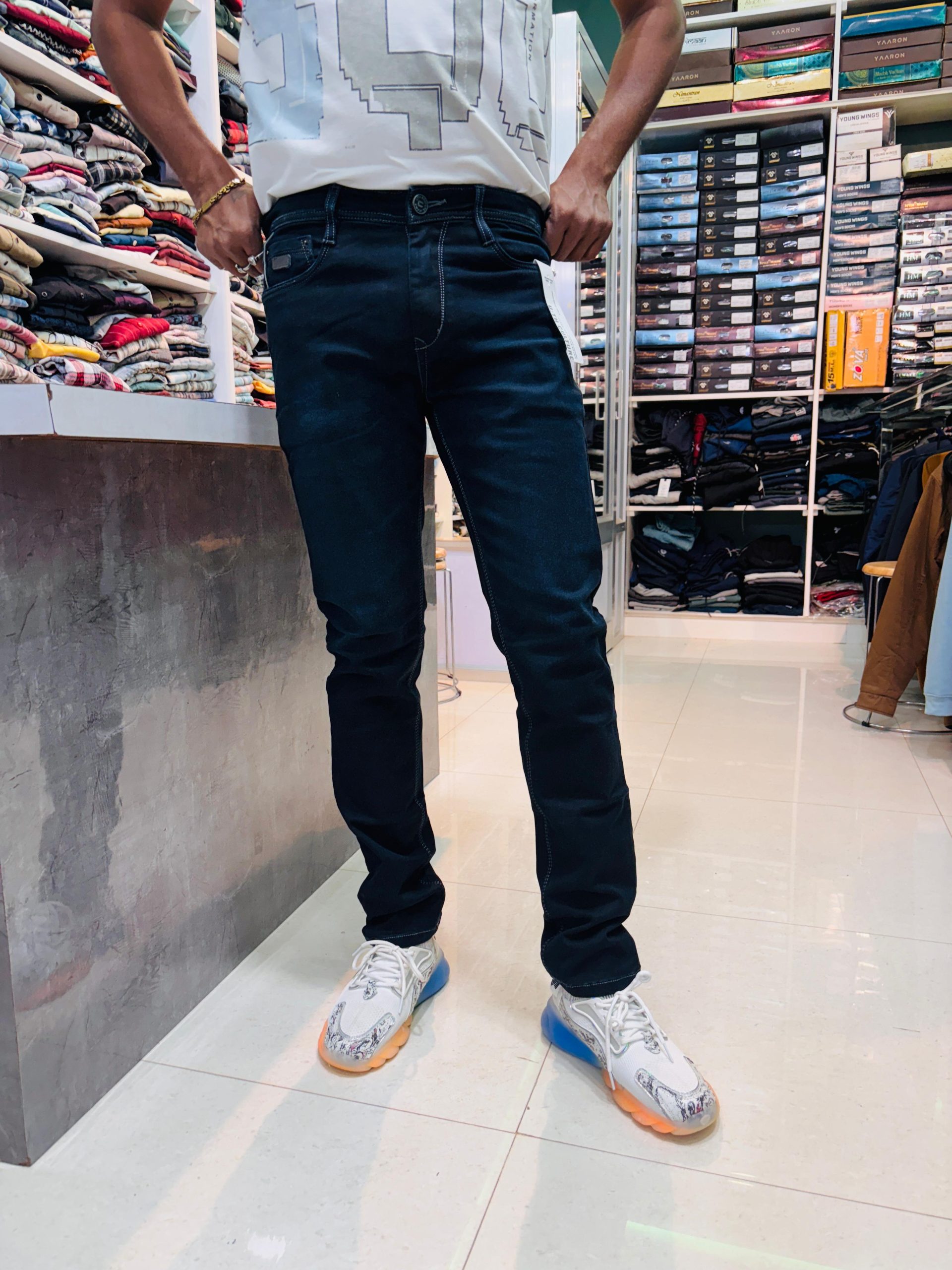 U-TH Culture Black Jeans | Ankle Fit | Men’s Wear